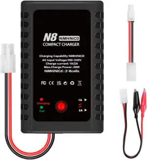 Haisito N8 Lipo Ladegerät, 2-8s Smart NiMH/NiCd Akkuladegerät mit Standard/Mini 