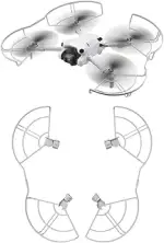 Propellerschutz für DJI Mini 4 Pro, Leichtgewichtiger Rundumschutz Anti-Kollisions Shockproof Sto...