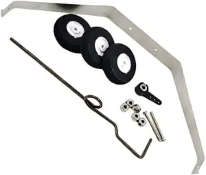 Professionelles Ersatzradset für RC Flugzeuge, Segelflugzeug Landegestell mit Stoßdämpfung, praktisches Zubehörset, Landegestell Radsatz, DIY Teile für RC Flugzeuge und Jets