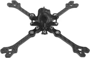 QWinOut Keel135 135mm Carbon Fiber X Type Toothpick 3mm Arm Thickness FPV Tiny Frame for FPV Racing Drone kit 1104-1506 Motor 3inch Blades (NO Cover)