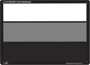 Calibrite ColorChecker 3-Step Grayscale: Graukarte zur Farbkontrolle bei Fotografie und Video, CCGS, Graustufen