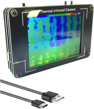 1 x Wärmebildkamera, 8,1 cm (3,2 Zoll) LCD-Wärmebildsensor, D-Thermometer, Wärme