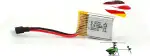 Original 150mAh 3.7V LiPo-Akku für u.a. RC Hubschrauber WL-Toys V955, Ersatzakku für RC Flugzeuge, Hubschrauber, Quadcopter Drohne u. v. a. RC Modelle