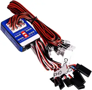 WANGCL Rc Car Lights Kit 12 LED Lenkbremsbeleuchtungssystem Kit Smart Simulation
