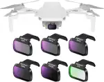 NEEWER 6er Pack ND CPL Filter Kompatibel mit DJI Mini 4K/2/Mavic/SE/2 SE, Drohnen Objektivzubehör, Snap On Zirkular Polarisationsfilter Neutral Density ND8/ND16/ND32/ND64/ND256, HD Glas, FL-B32