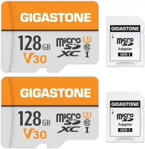 Gigastone Speicherkarte 128GB 2 Karten, GoPro Kamera, Drohne, Samsung Sony, hohe