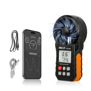 Elitech Bluetooth Windmesser,Digitale Anemometer Windspeedmessung Temperatur, CF