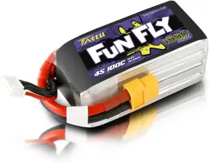 Tattu 4S LiPo Akku 1550mAh 14.8V 100C mit XT60 Stecker – Hochleistungs RC Batter