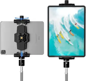 KDD iPad Stativ Halterung Adapter, Tablet Halterung Stativ Handyhalterung mit Ku