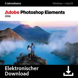 Adobe Photoshop Elements 2026 |3-Jahreslizenz | 1 Gerät│1 Benutzer│PC/Mac│ Downl