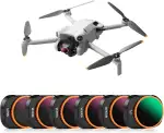 ND/PL Filter Set für DJI Mini 4 Pro Zubehör 6 Stück - (ND8/PL ND16/PL ND32/PL ND64/PL ND256/PL CPL) Kameraobjektiv ND/PL Filter Set Kompatibel mit DJI Mini 4 Pro Drohne MN4
