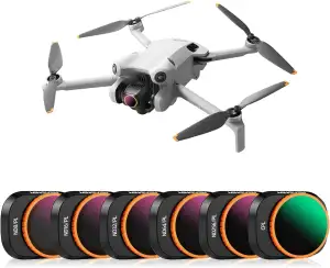 ND/PL Filter Set für DJI Mini 4 Pro Zubehör 6 Stück - (ND8/PL ND16/PL ND32/PL ND