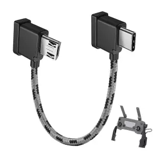 USB C auf Micro USB Fernsteuerung Kabel 15 cm Nylon, kompatibel mit Drohnen wie 