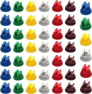 48 Stück Landwirtschaftliche Sprühdüse 110 Grad Flachstrahldüse 0.15-0.6mm Kunst