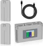 COOLSHOW Intelligenter Flight Mini 4K Akku 2 Packungen 2400mAh und Smart LED Triple Battery Charger Zwei-Wege-Ladehub Kompatibel mit DJI Mini 2/2 SE/4K/SE