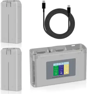 COOLSHOW Intelligenter Flight Mini 4K Akku 2 Packungen 2400mAh und Smart LED Tri