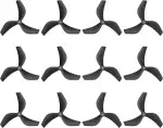 BETAFPV 12pcs Gemfan 2218 3-Blade Propellers Ultra-Lightweight FPV Drone Propeller with 1.5mm Shaft Hole Compatible for 1104 7200KV Brushless Motor Pavo20 Pro Frame - Black