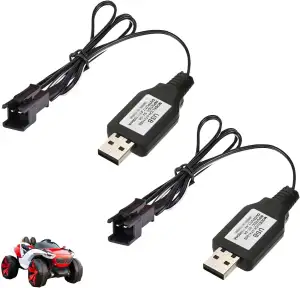 2 Stück RC ladekabel 7.4v, Universal USB RC Ladegerät Kabel mit SM-3P Stecker fü