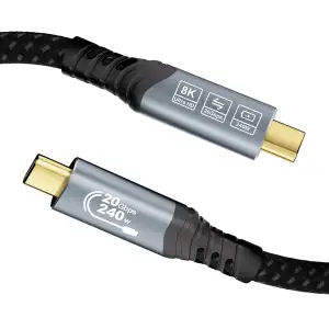 USBC USBC Kabel 1m (20Gbps USB C 3.2 Datenkabel, PD3.1 240W/100W) Video 4K@144Hz