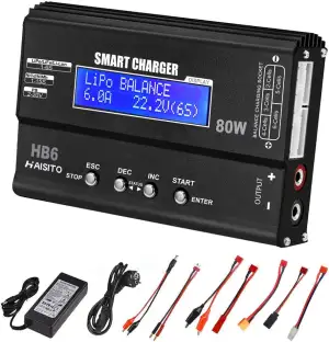 Haisito Lipo Ladegerät 80W 6A Lipo Balancer für LiPo/Li-Ion/Life (1-6S) und NiMH