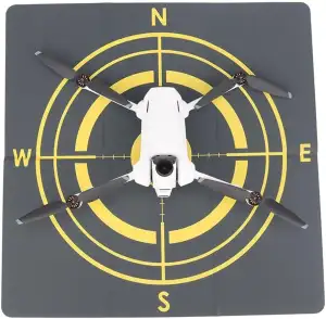 PU Drohnen-Landepad, Doppelseitig Faltbar 43 cm mit Erdspießen, Wasserabweisend 