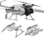 Mini 3/3 Pro Landefüße Erweiterte Fahrwerk Landegestell Faltbares Landing Gear Schnellverschluss-Verlängerungs Bein für DJI Mini 3 Series Drohnenzubehör