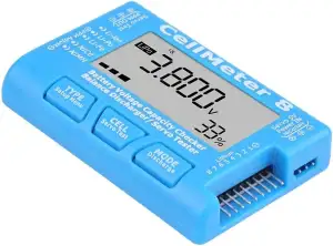 Digital Batterietester, Multifunktional Ladegerät Spannungsprüfer Kapazitätsmessung für LiPo Li-Ion NiMH Akku RC Modellbau Servo Test