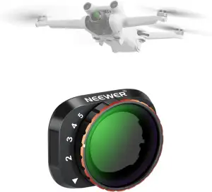 NEEWER Variabler ND Filter kompatibel mit DJI Mini 3 Pro, ND2-32 1-5 Snap Stop a