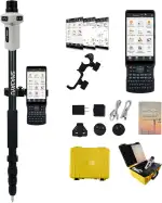 SMA25R Net GNSS RTK-Vermessungssystem: Handgeführter Hochpräzisions-Positionierungsempfänger mit Kollektor, CORS-Anschluss, 10 cm Genauigkeit (PPP), Neigungskompensation（Inklusive Stange）