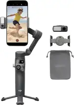 DJI Osmo Mobile 7P Gimbal-Stabilisator für iPhone, Android, Natives Tracking, Beleuchtung, 3-Achsen-Smartphone-Gimbal, schneller Start, EIN-klick-Bearbeitung, integrierter Verlängerungsstab & Stativ
