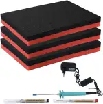 3 Stück 40x30x5cm Werkzeugkisten Schaumstoff Zuschnitt Polyethylenschaumstoff Schaumstoffeinlage Werkzeug Kamerakoffer Werkzeugkoffer Schaumstoffplatte Mit Schneidwerkzeugen ausgestattet