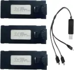 Wiederaufladbarer Akku 3,7 V 1800 mAh NUR für E88 E88PRO E525 P5 PRO P15 P15PRO LS-S1S A88 Drohnen-Ersatzakkus Quadcopter mit USB-Ladekabel (3 Stück)