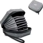 JJC Hartschalen Kamerafiltertasche Filtertasche für 10 Filter Durchmesser ≤ 95 mm, Aufbewahrungstasche 58 mm 62 mm 67 mm 72 mm 82 mm Kamera ND CPL VU Filter Taschen Tragetasche
