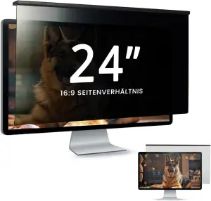 Matt Blickschutzfolie für 24 Zoll 16:9 Monitor – Abnehmbare, hängende Sichtschut