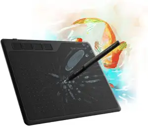 GAOMON S620 Grafiktablett, Stifttablett mit 4 Tasten und Stift, Zeichentablett f