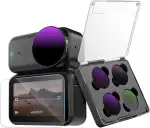 TELESIN CPL ND Filter Set für DJI Osmo Nano, CPL ND8 ND16 ND32 Filter + Schutzglas Display-Schutzfolie, Neutraldichtefilter & Polfilter, HD Optikglas, Action Camera Zubehör für Vlog & Reisen