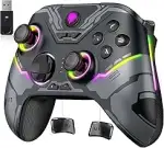 EasySMX X15 PC Controller Wireless mit 7 RGB Licht, Gaming Controller mit Hall Joystick & Trigger...