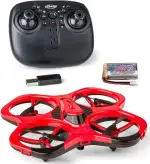 Carson Cyber Drone IR RTF – RC Quadcopter mit 360° Flip, Headless Mode, Gyro-Stabilisierung, LED-Beleuchtung, ferngesteruerte Drohne, rot