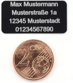 CopterFarm Sicherheitsschild Drohnen Kennzeichnung Plakette Adressgravur Kennzeichen Schild Feuerfest Selbstklebend 1-8er Set (1, Mini 30x15mm)