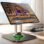 LISEN für Apple iPad Ständer Tablet Halterung Tisch, 360° Drehbare Faltbarer Tablet Halter Stand Stabil Schreibtisch Büro Zubehör Gadgets für iPad A16 Pro Air Mini Kindle Fire HD Samsung Lenovo Tab