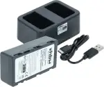 vhbw 1x Akku, 1x Ladeschale mit USB-Kabel Ersatz für DJI WCH3, WB37 für Drohnen, UAV-Technik