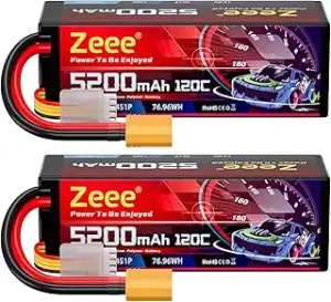 Zeee 4S Lipo Akku 14,8V 120C 5200mAh RC Akku Hardcase mit XT90 Stecker für RC-Au