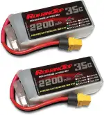 RoaringTop 3S Lipo Akku 2200mAh 11.1V 35C mit XT60 Stecker wiederaufladbarer Hochkapazitäts RC Flugzeug Batterie Weicher Fall Passend für FPV Drohne Flugzeug RC Quadcopter Hubschrauber
