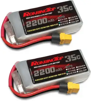 RoaringTop 3S Lipo Akku 2200mAh 11.1V 35C mit XT60 Stecker wiederaufladbarer Hoc