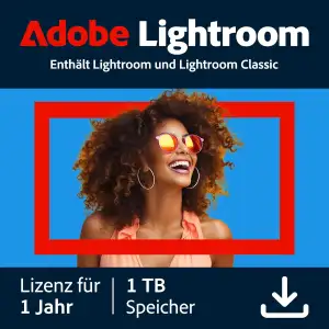 Adobe Lightroom inkl. Lightroom Classic 1 TB |KI-gestützter Foto-Editor |1 Jahr 