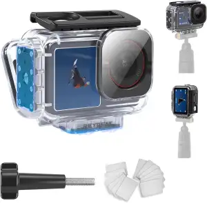 REYGEAK Wasserdichtes Gehäuse für Osmo Action 5 Pro/Action4/3, 40 m Tauch-Schutz