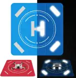 FPVtosky Nachts reflektierende Drohnen-Landeplattform,Groß, 25,2" (64 cm),Schnell faltbar,Gewichtet für DJI Mavic 3/Mini 4 Pro/Air 3S/Avata2/FPV/Phantom Drohnen,Universal Drohnen Zubehör