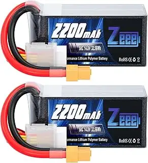 Zeee 4S Lipo 2200mAh 14,8V 50C RC Akku mit XT60 Stecker Batterie kurzepack für U