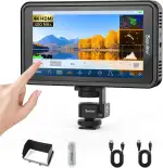 Desview R5II Kamera Field Monitor Touchscreen 5,5 Zoll, Camera Monitor 4K HDMI mit Sonnenschutzha...