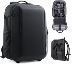 RaLeno Wasserdichter Kamerarucksack,25L+5L(erweiterbares Vorderfach) Fotorucksack, Seitentaschen ...